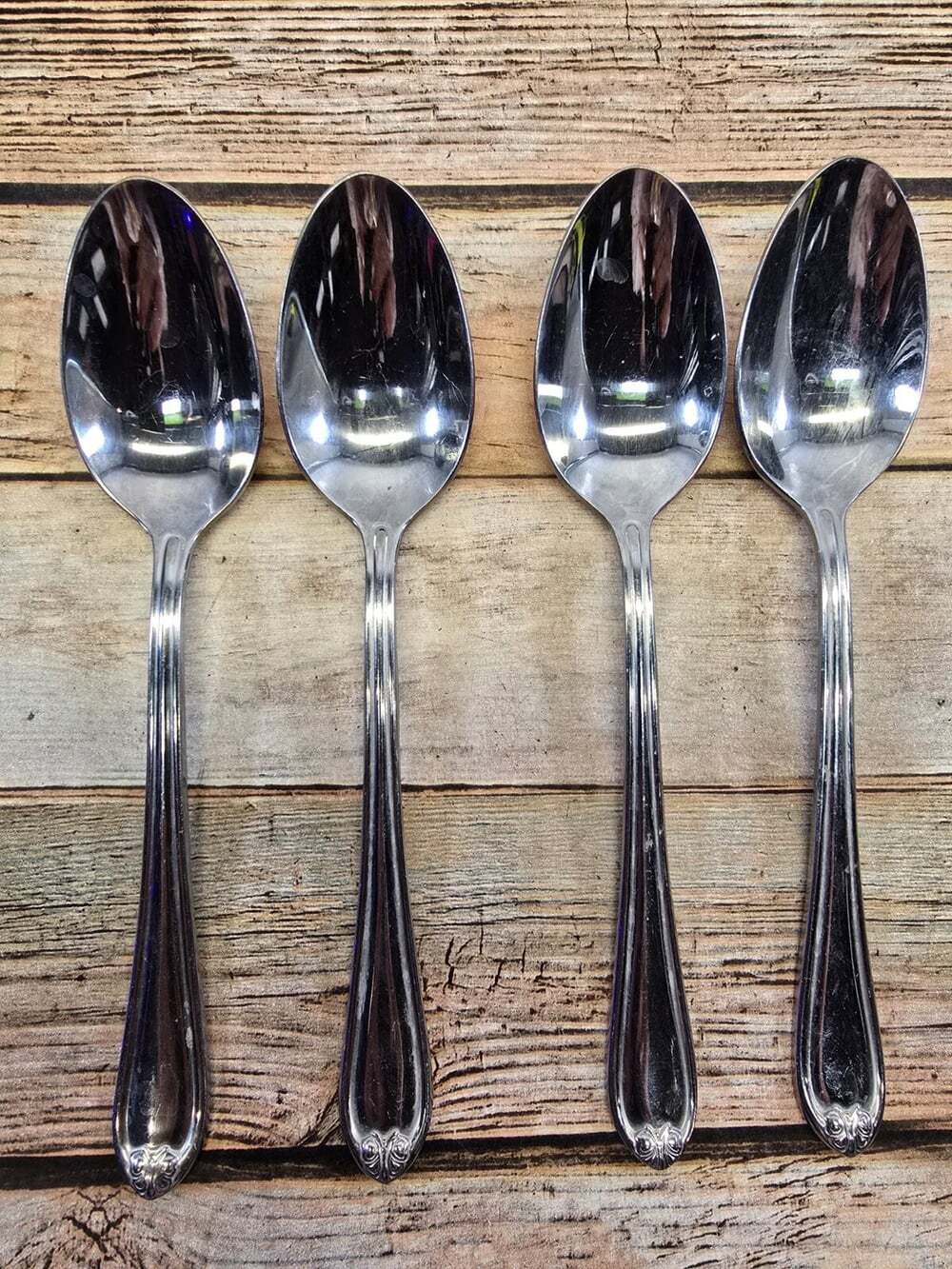 Lenox BUTTERFLY MEADOW Lot of 4 Place/Oval Soup Spoons 7 1/8" Stainless 18/8